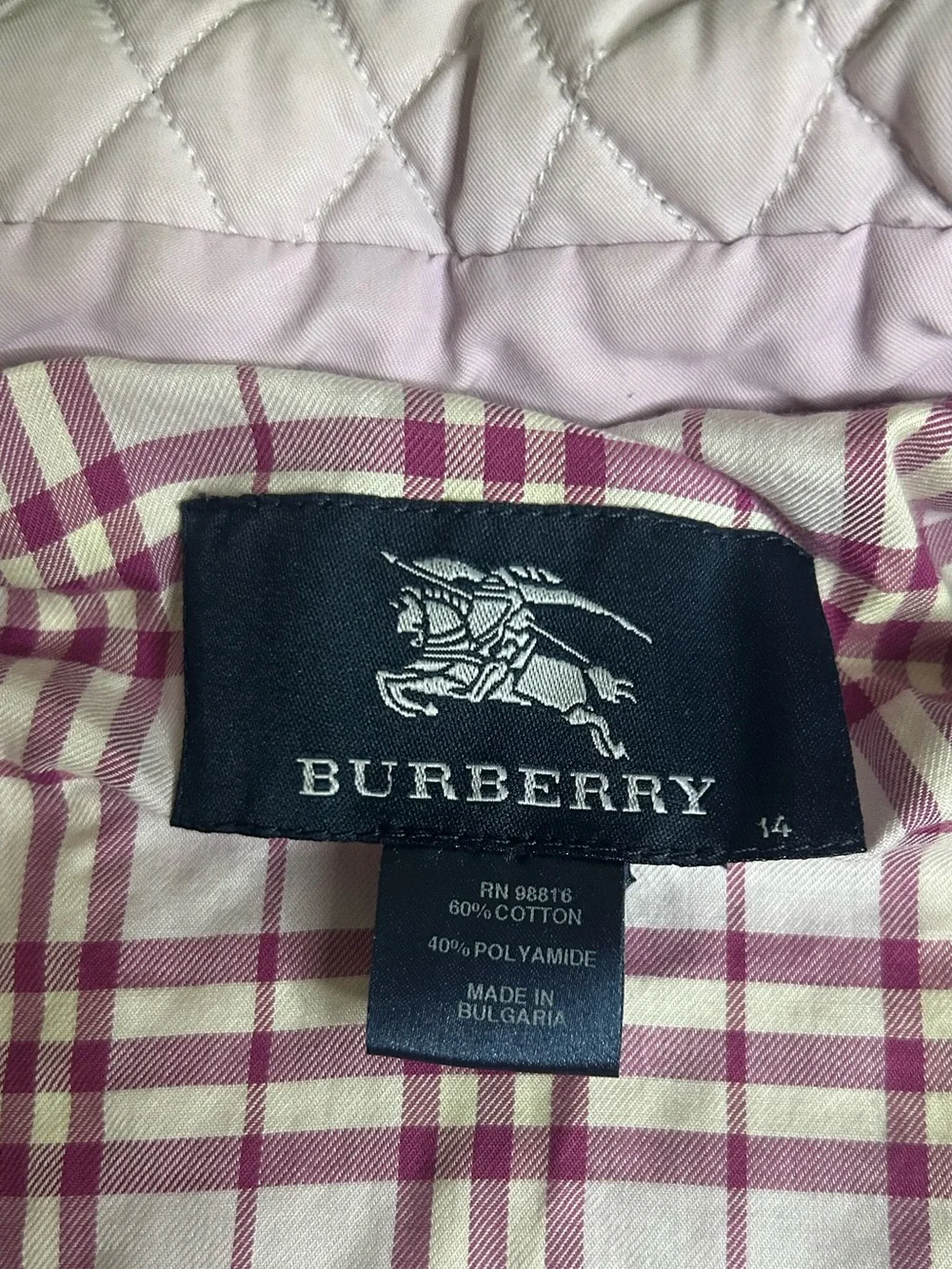 Girls Burberry Quilted Puffer Jacket (14)